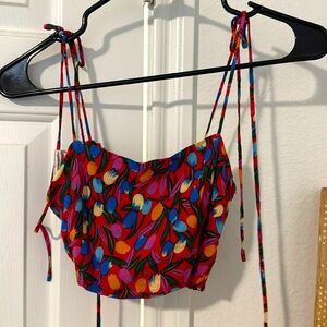 Small floral crop top